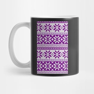 Pink Crochet Pattern Mug